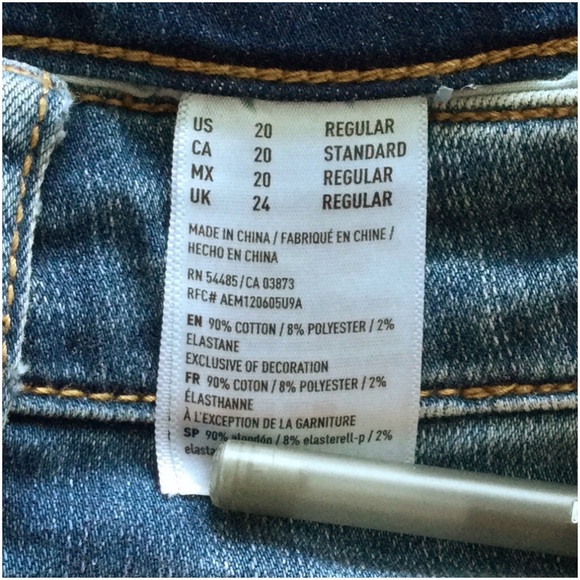 2/$40 AMERICAN EAGLE High-Rise Jegging Super Stretch X Plus Sz 20 Med Wash Jeans - Picture 12 of 14